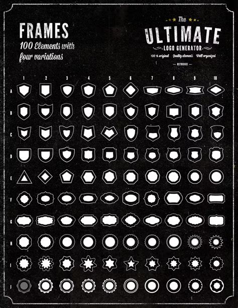 Logo Generator Pack +800 Icons and Elements | Behance