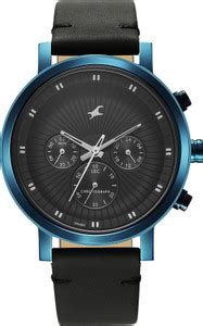 Fastrack Fastrack Kronos Chronograph Black Dial Black LeatherStrap ...