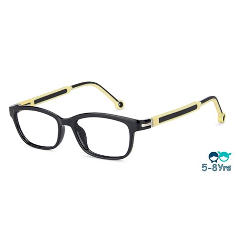 Buy Kids Glasses: Black Yellow Full Rim Rectangle Kids 5-8 yrs Lenskart ...