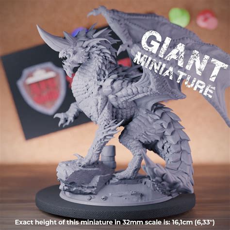 Ancient Blue Dragon Miniature Dungeons and Dragons Mini RPG Tabletop ...