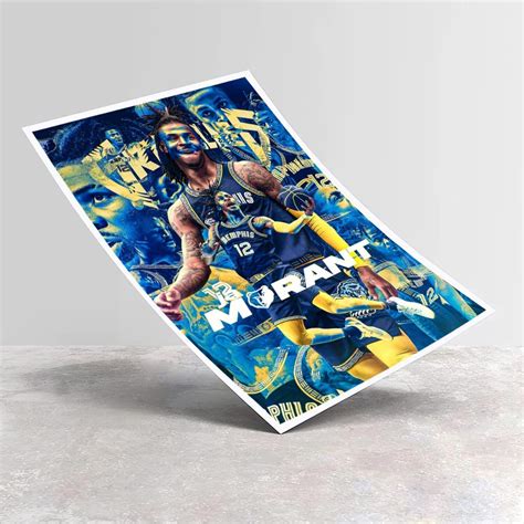 Ja Morant Poster Ja Morant Graffiti Basketball Poster HD Printed Canvas ...