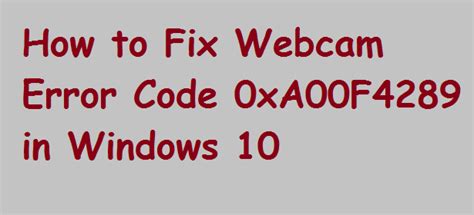 Image result for Code 10 Fix Webcam