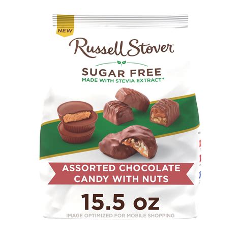 Russell Stover Sugar-Free Assorted Chocolates, Stevia-Sweetened with ...