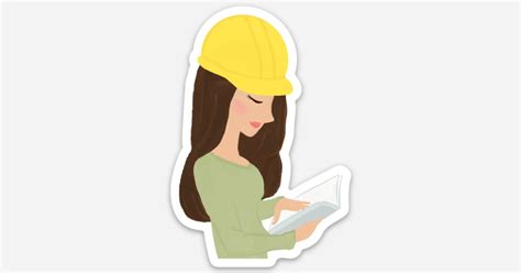 Construction Girl in Hard Hat - LDC Gifts by Marissa | Die cut stickers ...