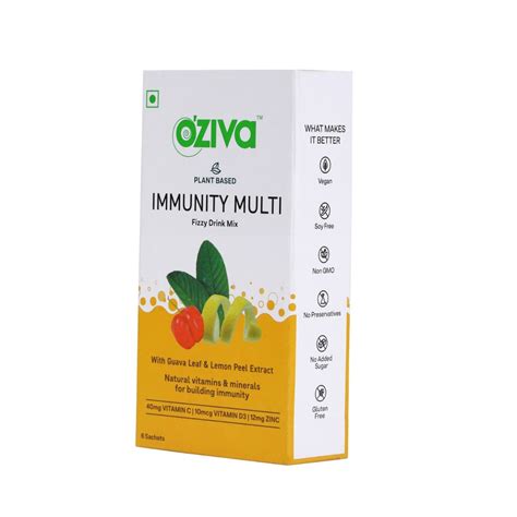 OZiva Immunity Multi Fizzy Drink, 6 Sachets (6x4 gm) Price, Uses, Side ...