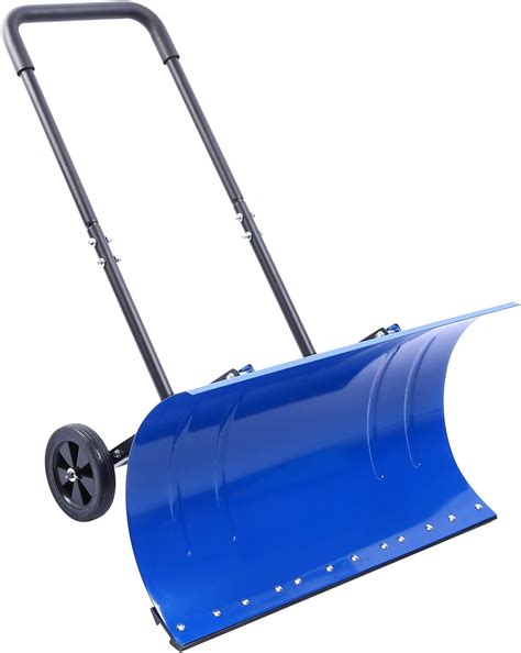 Buy Snow Shovel with Wheels: Ohuhu Heavy Duty Metal Shovels with ...