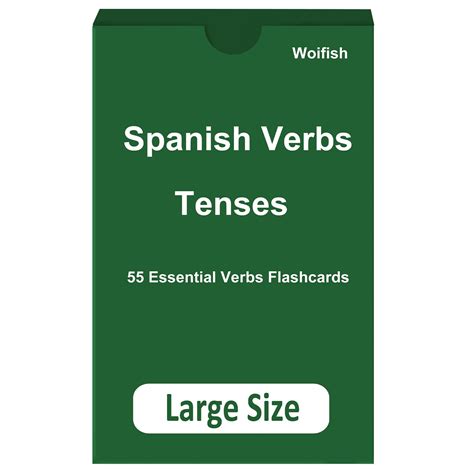 55 Essential Spanish Verb Flash Cards with 4 Most Commonly Used ...