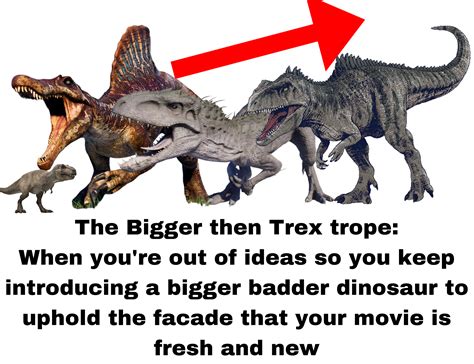 The Jurassic Park bigger than Trex trope | Know Your Meme