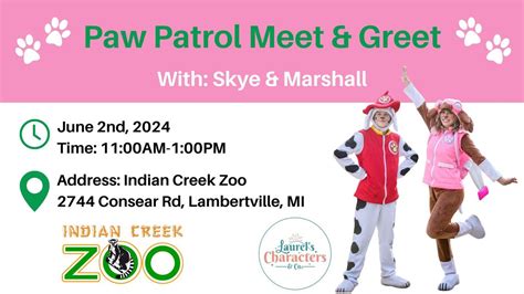 Paw Patrol Meet & Greet, Indian Creek Zoo, Lambertville, 2 June 2024 ...