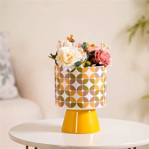 Colour Pop Pedestal Flower Pot Bauhaus Multicolour Online - Premium ...