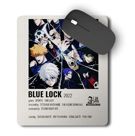 The Desi Monk Blue Lock Mouse Pad for Gamers | Anime Anti Skid ...