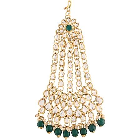 Buy Abhaah Kundan Wedding Jhumar Passa/jhoomar Maang Tikka/Brooch for ...
