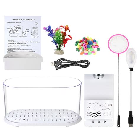 LED Light Desktop Mini Fish Tank 的图像结果