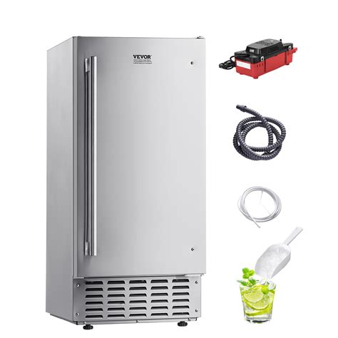 VEVOR Under Counter Ice Maker, 66 Lbs/Day Under Counter Nugget Ice ...