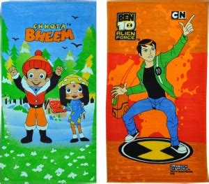 BEN 10 and Chhota Bheem Cotton 350 GSM Bath Towel - Buy BEN 10 and ...