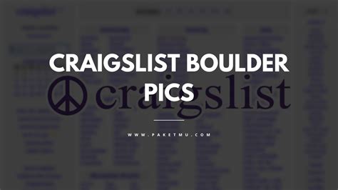 Stunning Shots on Boulder Craigslist | Paketmu Business Review