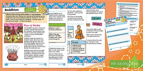 Buddhism Reading Comprehension (Ages 5 - 7)