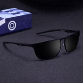 Drifter Polarized Black Sunglasses – Metal Rectangle Frame | Sunglassic