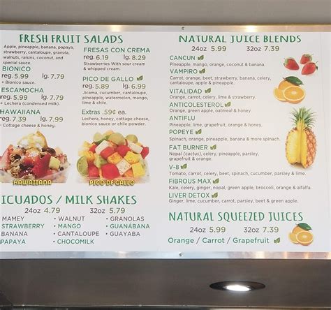 Cancun Juice Menu: Fresh, Flavorful Mexican Delights Await