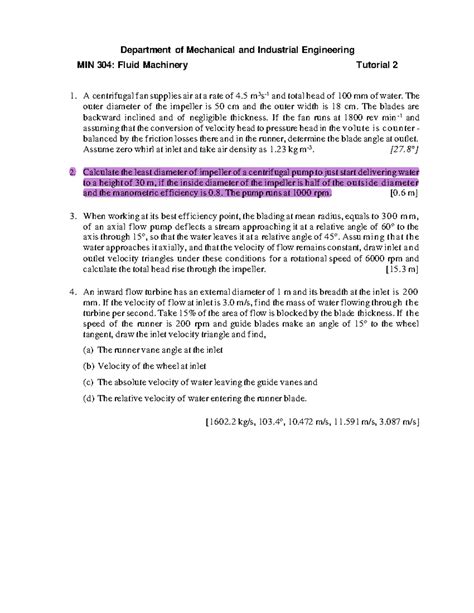 Tutorial 2 - tut - Department of Mechanical and Industrial Engineering ...