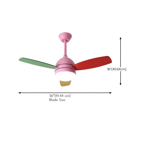Triton’s Twirl (Pink Kids 36 inch) Ceiling Fan – Glimmora by Grover Lights