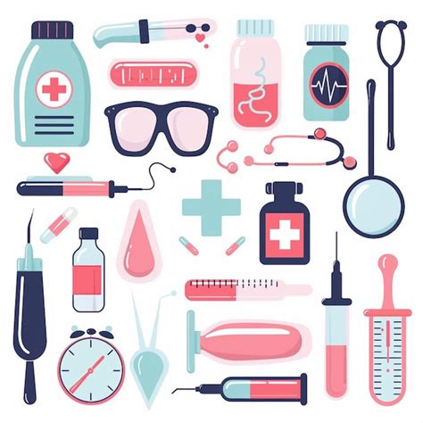 Medical vector icon health medicine set illustration care doctor ...