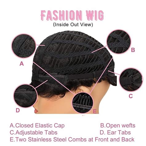 Piexie Cut Wigs for Women Short Pixie Cut Wig With Bangs Gradient Brown ...