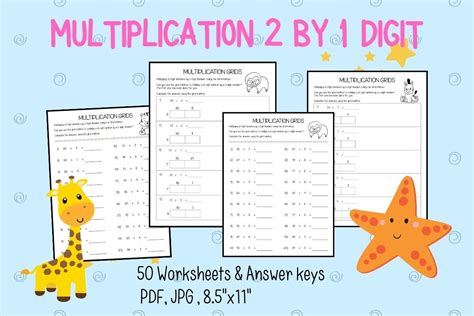 Image result for 2 Digit by 1 Digit Multiplication