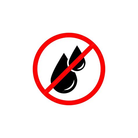 Premium Vector | No leakage sign icon set Caution against water leakage vector symbol in a black ...