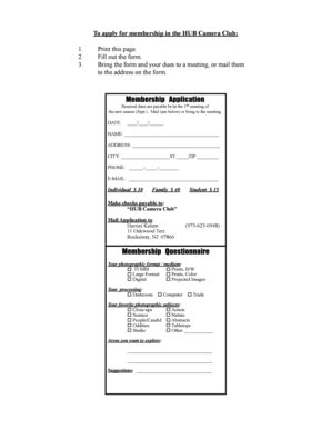 Fillable Online hubcameraclub For a bprintableb copy click this link ...