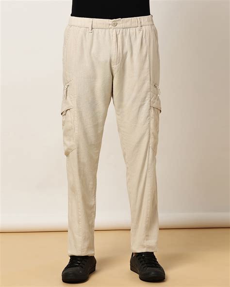 Buy Men's Beige Cargo Pants Online at Bewakoof