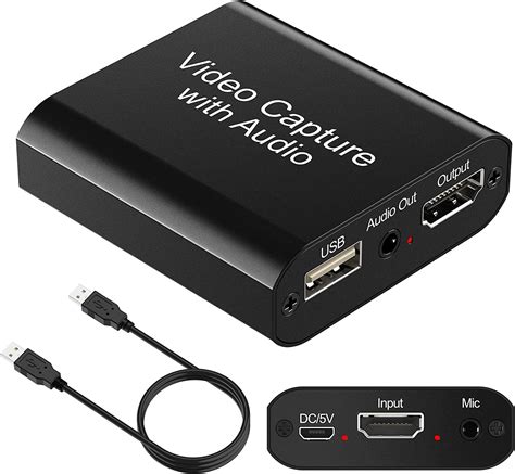 1Goal Audio Video HDMI Capture Card with Loop Out with Audio, USB 2.0 ...