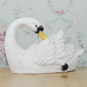 Wonderland Swan Statue Facing Back - Garden and Home Decor, Balcony ...
