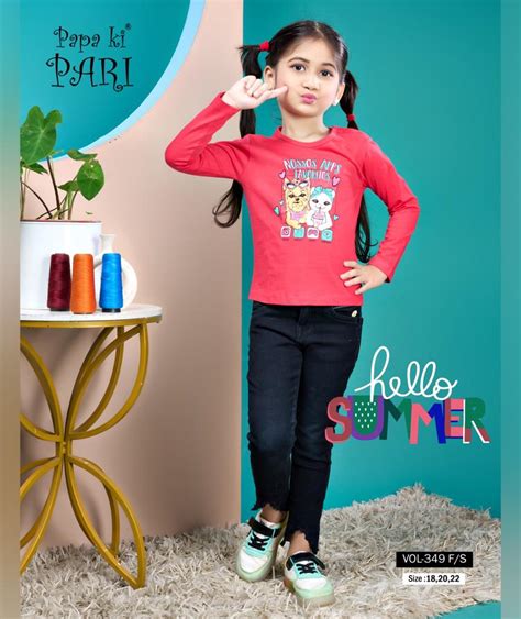 Vol 349 Papa Ki Pari Cotton Girls Top – Kavya Style Plus