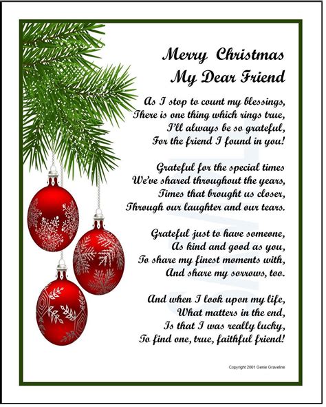 Merry Christmas Dear Friend, Friend Christmas Gift, DIGITAL DOWNLOAD ...
