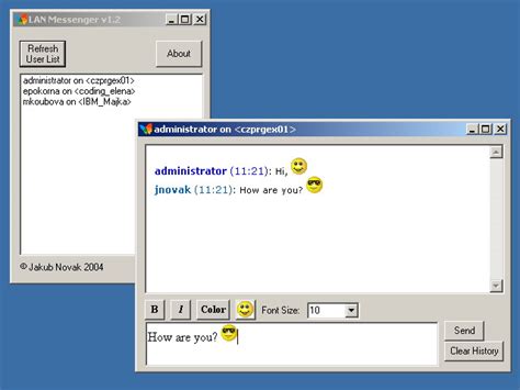 LAN Messenger Tutorial 的图像结果