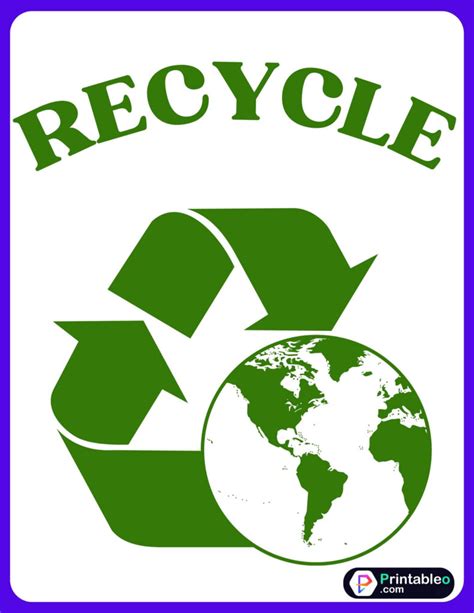 Image result for Printable Recycle Sign Recycling