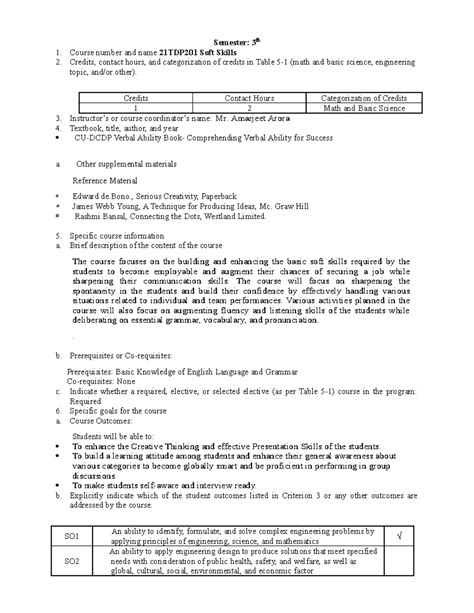 Semester 3 - Lecture Notes on Soft Skills (21TDP201) - Studocu
