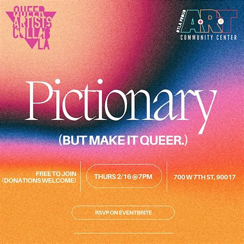 Pictionary (But make it QUEER!) Community Game Night, 700 W 7th St, Los ...