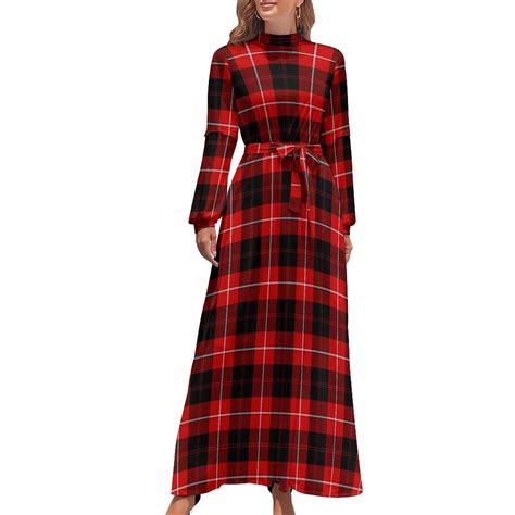 Vintage Plaid Dress Checkerboard Print Cute Maxi Dress Street Style ...