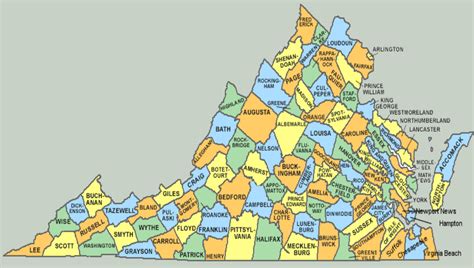 Virginia County Maps Counties Printable | Virginia Map