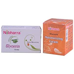 Buy Nibharra Combo of Aloe Vera Glycerin Soap & Moisturising Cream ...