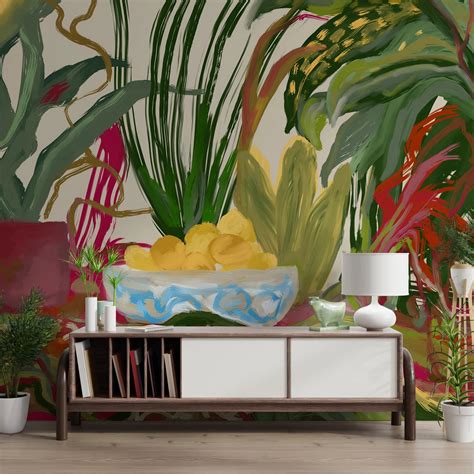 Abstract Eden Lemons Wall Mural - Botanical Still Life