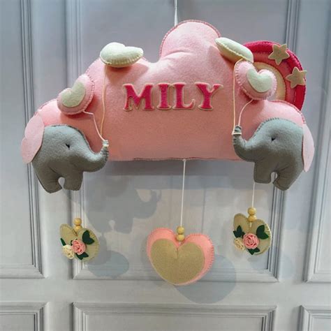 Personalised Name Hanging | Elephant Cloudscape – mumma.com