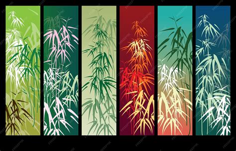 Bamboo vector background with banner for text or image | Premium Vector