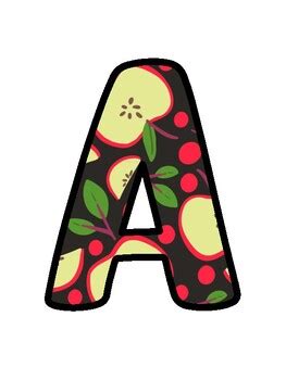 Apple Bulletin Board Décor Kit, Apple Letters school resource by Nitin ...