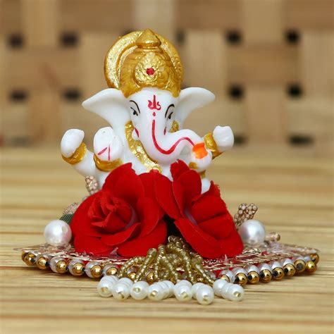 Decorative Ganesh Murti | Decorated Ganpati Murti Online - eCraftIndia ...
