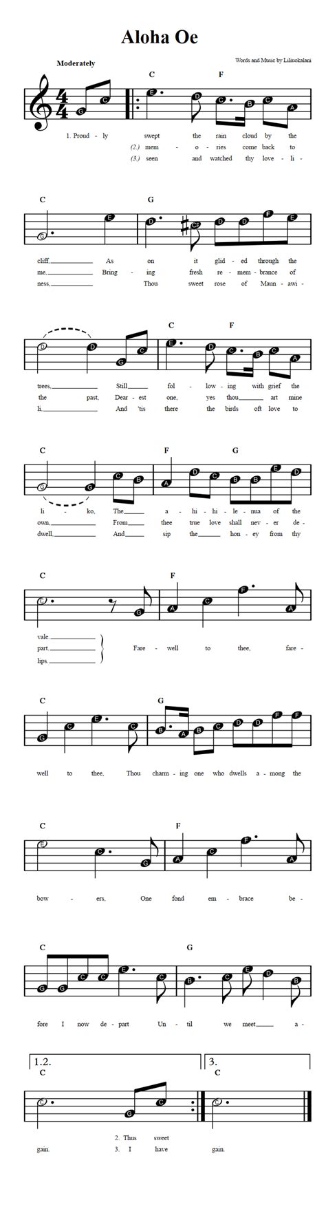 Image result for Aloha OE Song