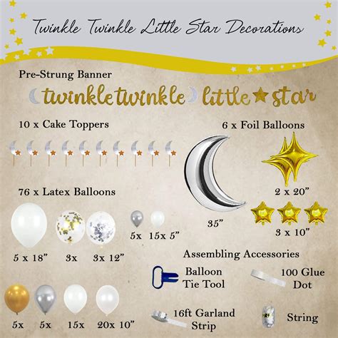 Buy Yara Twinkle Twinkle Little Star Baby Shower Decorations For Boy ...
