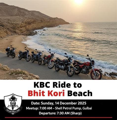 KBC Ride to Bhit Khori Beach, Bhit Khori Beach, Karachi, 14 December ...